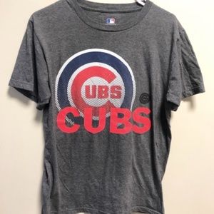 Women's Medium Cubs T-shirt Grey Red White Blue